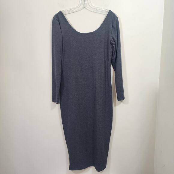 Hatch 3/4 sleeve bodycon maternity dress with shelf bra woman's size medium - Picture 3 of 7